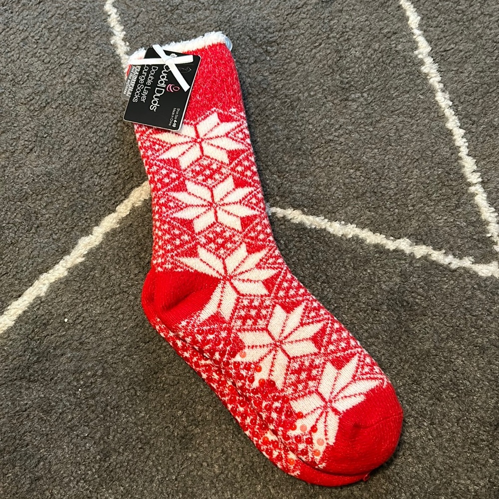 NWT Cuddl Duds Double Layer Lounge Slipper Socks